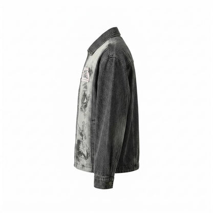 Lederjacken Outlet24 - Ketir | Bedruckte Zweifarbige Jacke Unisex