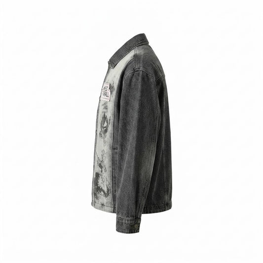 Lederjacken Outlet24 - Ketir | Bedruckte Zweifarbige Jacke Unisex