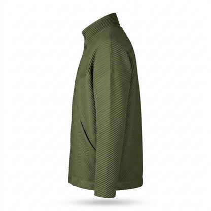 Lederjacken Outlet24 - Tedan | Plissierte Geknöpfte Jacke Herren