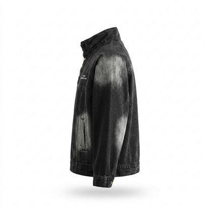 Lederjacken Outlet24 - Lanon | Gewaschene Hochgeschlossene Jacke Unisex