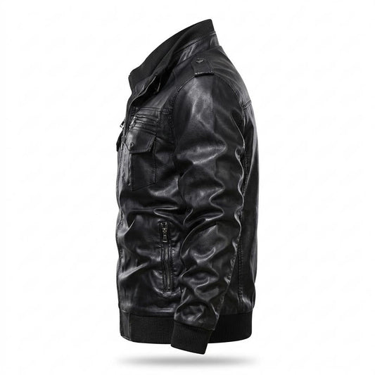 Lederjacken Outlet24 - Sikum | Gefüttert Tailliert Lederjacke Herren