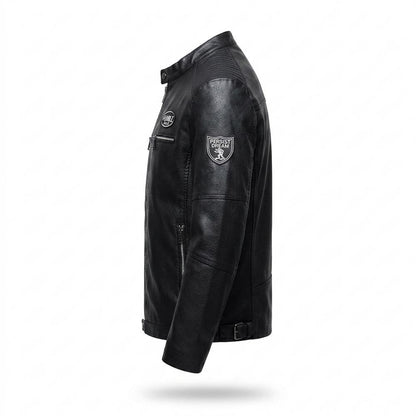 Lederjacken Outlet24 - Nuhav | Gesteppte Taillierte Lederjacke Herren
