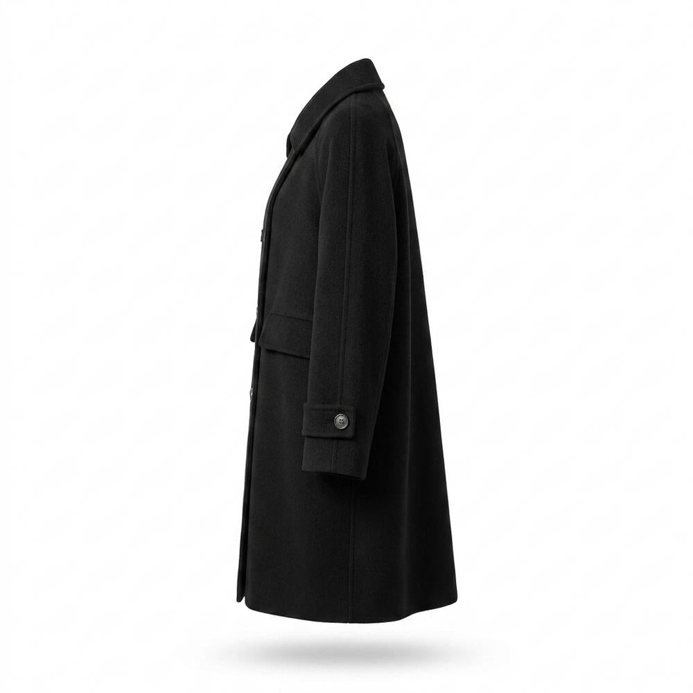 Lederjacken Outlet24 - Sefot | Zweireihiger Wollartiger Mantel Damen