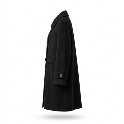 Lederjacken Outlet24 - Sefot | Zweireihiger Wollartiger Mantel Damen