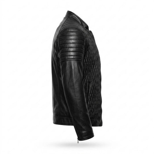 Lederjacken Outlet24 - Dowav | Gesteppt Tailliert Lederjacke Herren