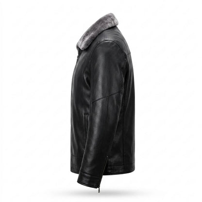 Lederjacken Outlet24 - Cobat | Gefüttert Reißverschluss Lederjacke Herren