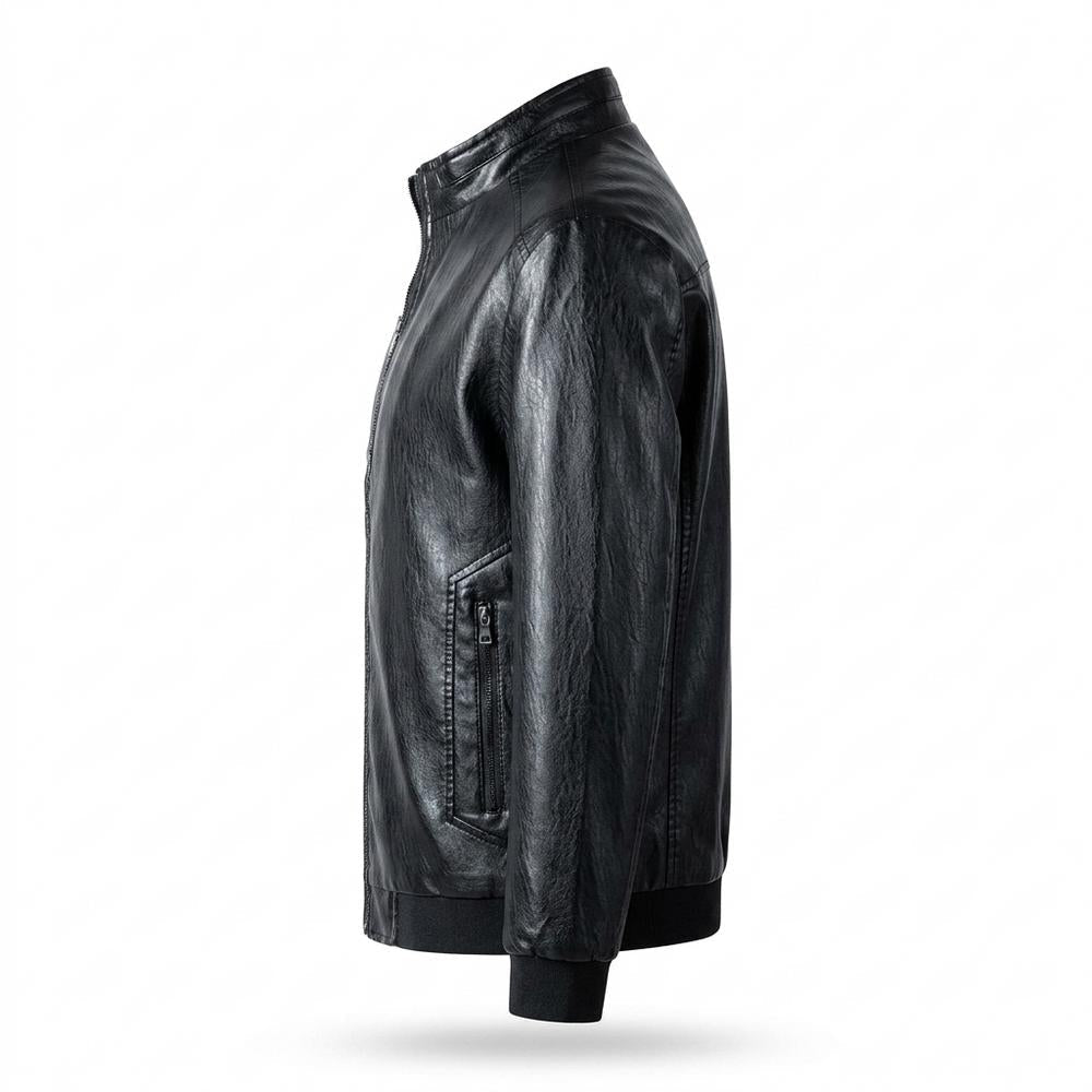 Lederjacken Outlet24 - Zimim | Strukturierte Gefütterte Lederjacke Herren