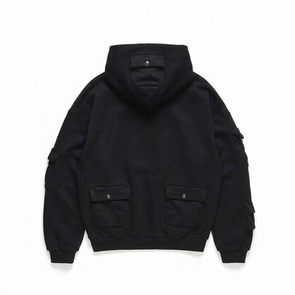 Lederjacken Outlet24 - Nufar | Aufgesetzt Weit Hoodie Unisex