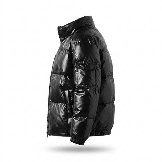 Lederjacken Outlet24 - Nusal | Glänzend Wattiert Jacke Unisex