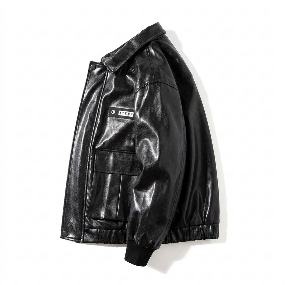 Lederjacken Outlet24 - Eubol | Glänzend Funktional Lederjacke Unisex