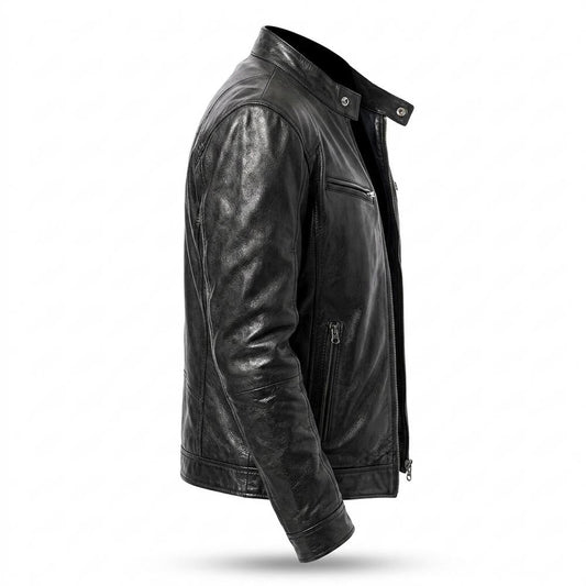 Lederjacken Outlet24 - Yerov | Gesteppt Tailliert Lederjacke Herren