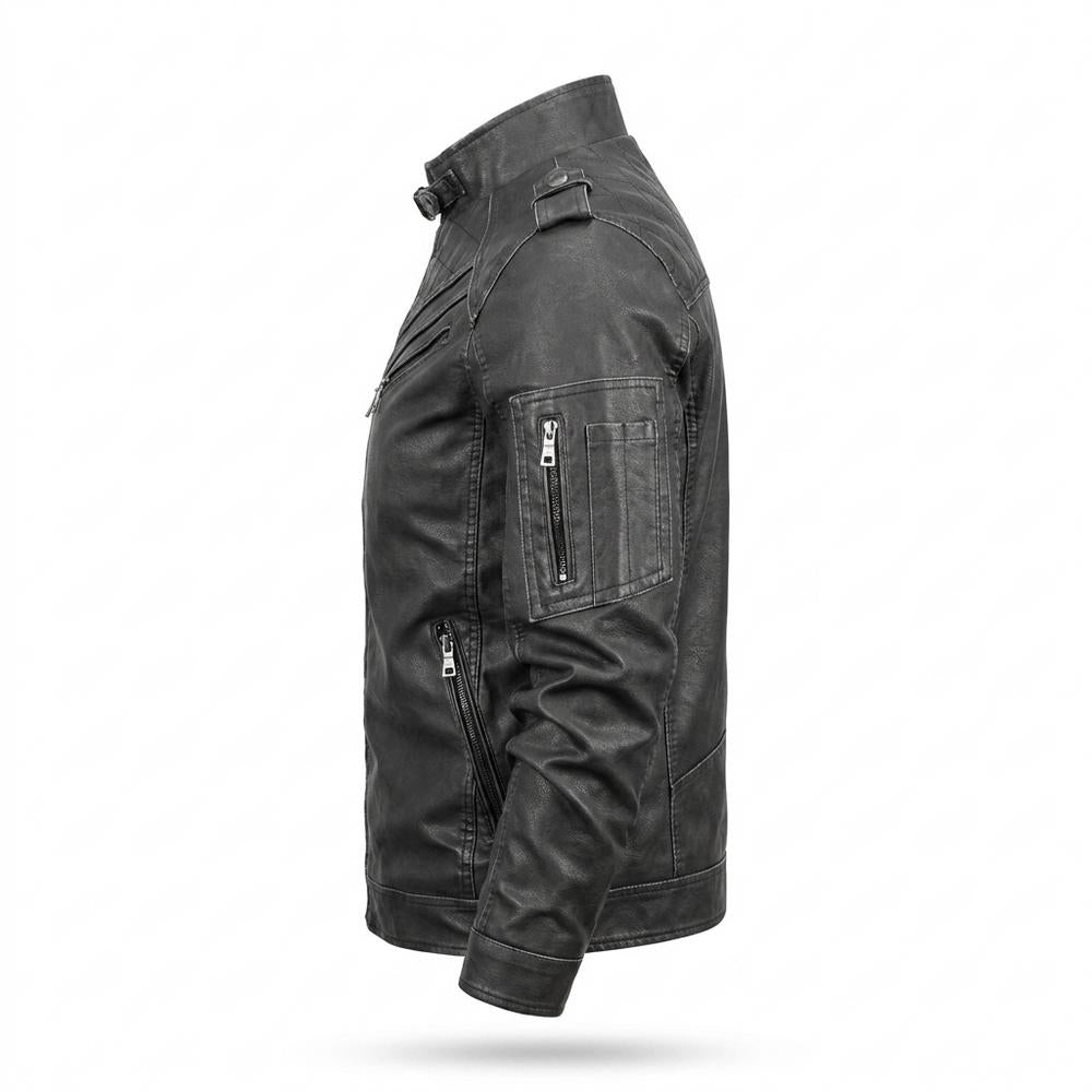 Lederjacken Outlet24 - Mulin | Gesteppt Tailliert Lederjacke Herren