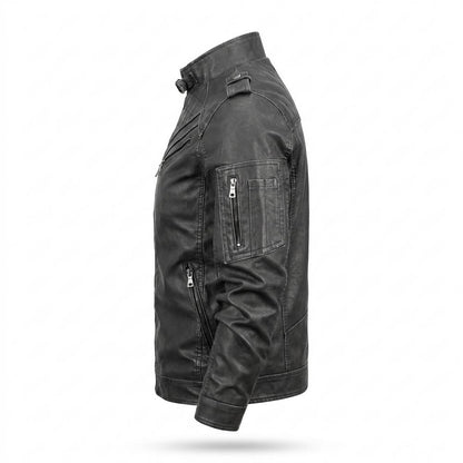 Lederjacken Outlet24 - Mulin | Gesteppt Tailliert Lederjacke Herren