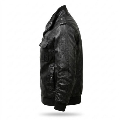 Lederjacken Outlet24 - Nivis | Gefüttert Detailreich Lederjacke Herren