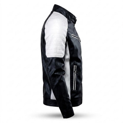 Lederjacken Outlet24 - Zalen | Zweifarbig Tailliert Lederjacke Herren