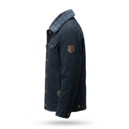 Lederjacken Outlet24 - Aedit | Gefüttert Geknöpft Jacke Herren