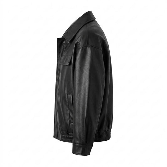 Lederjacken Outlet24 - Eofuv | Locker Geschnittene Lederjacke Herren