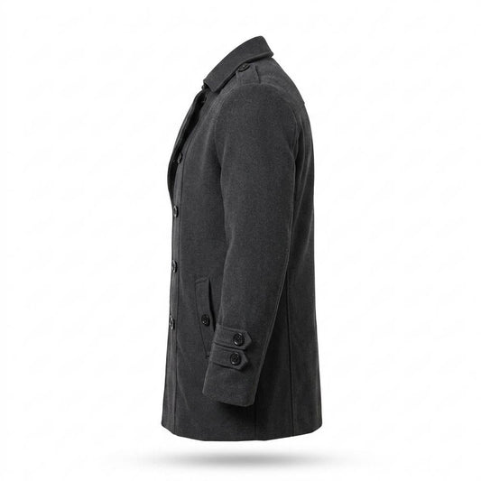 Lederjacken Outlet24 - Dohor | Doppelreihiger Kurzer Mantel Herren