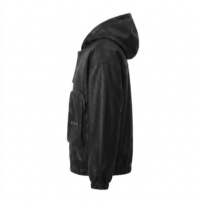 Lederjacken Outlet24 - Marim | Funktional Strukturiert Lederjacke Unisex