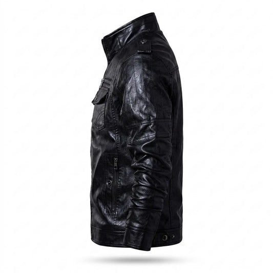 Lederjacken Outlet24 - Tubol | Gefüttert Reißverschluss Lederjacke Herren