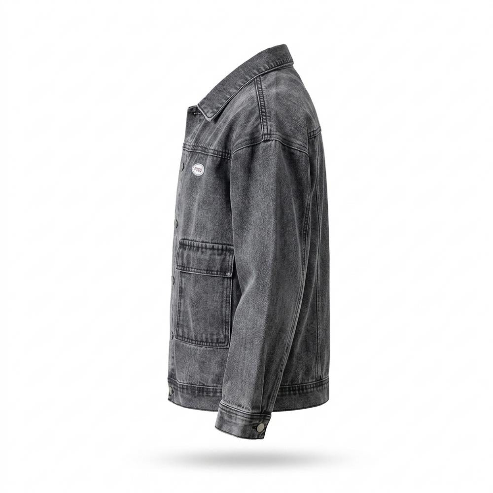 Lederjacken Outlet24 - Eelem | Denim Geknöpft Jacke Herren