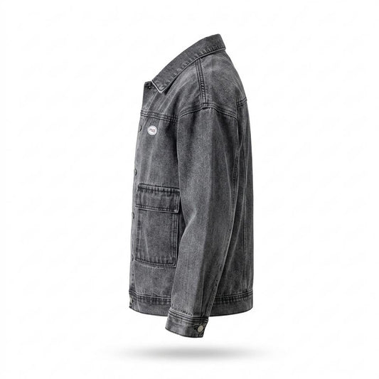 Lederjacken Outlet24 - Eelem | Denim Geknöpft Jacke Herren