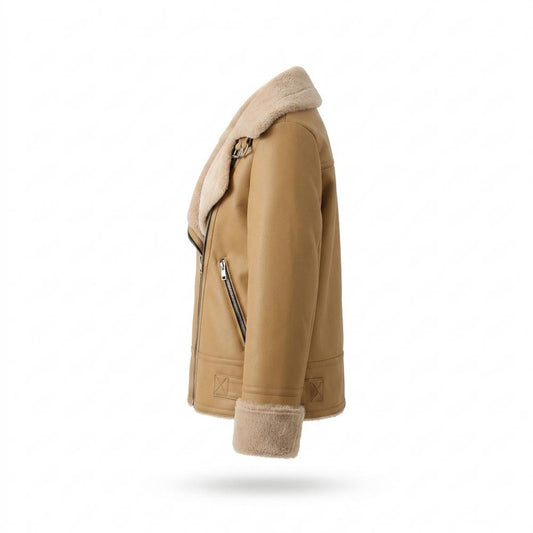 Lederjacken Outlet24 - Cekov | Gefüttert Asymmetrisch Lederjacke Damen