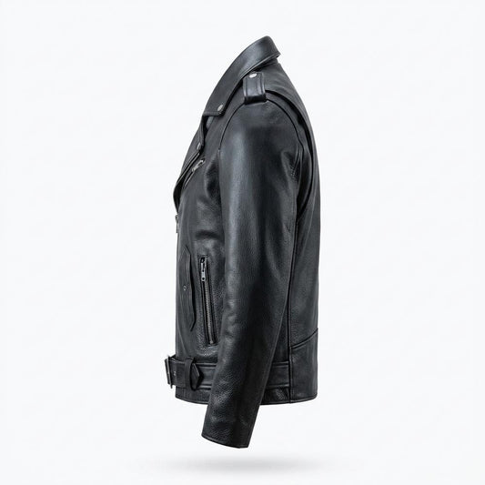 Lederjacken Outlet24 - Sadan | Asymmetrische Gegürtete Lederjacke Unisex