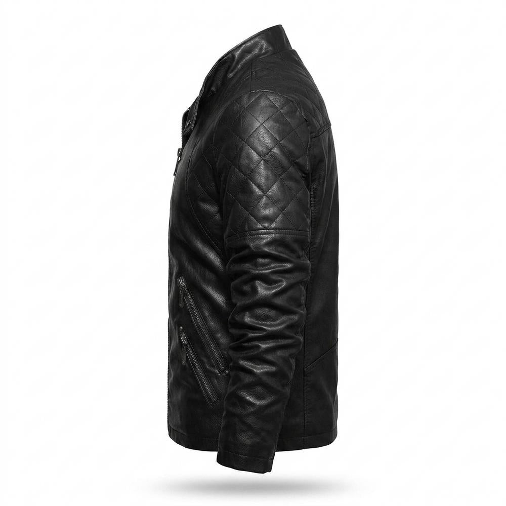 Lederjacken Outlet24 - Cerur | Gesteppt Gefüttert Lederjacke Herren