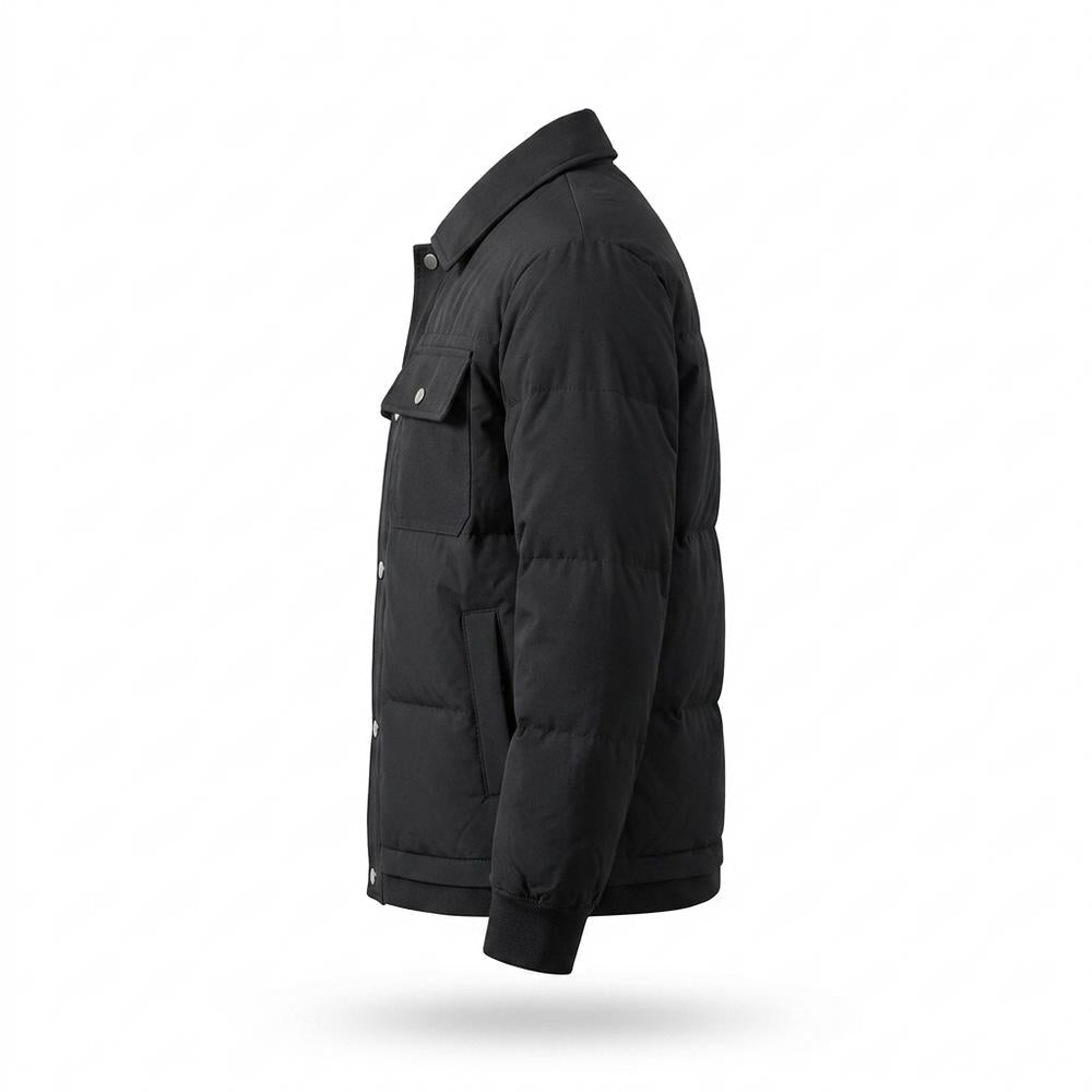Lederjacken Outlet24 - Yavun | Wattiert Geknöpft Jacke Herren