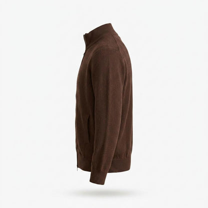 Lederjacken Outlet24 - Cohek | Strukturiert Hochgeschlossen Strickjacke Herren