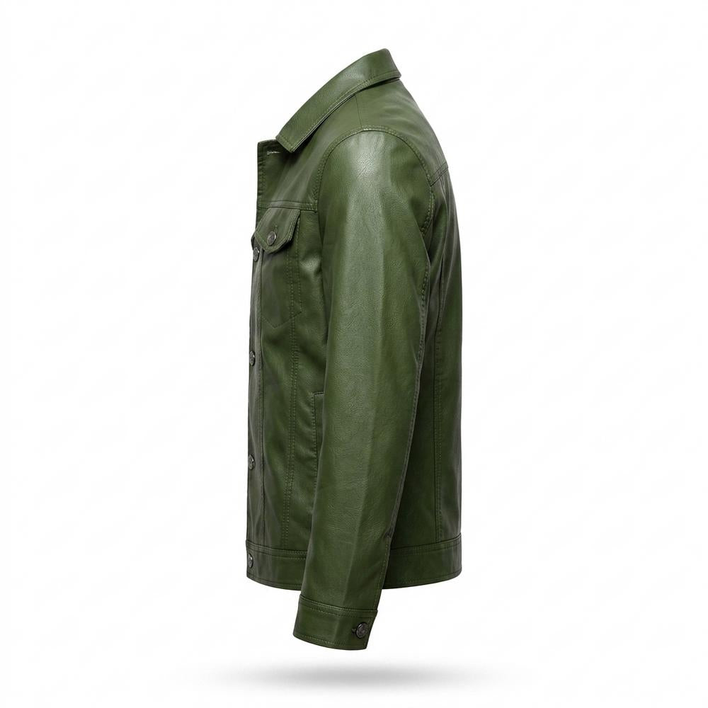 Lederjacken Outlet24 - Lebas | Geknöpft Gekragt Lederjacke Herren