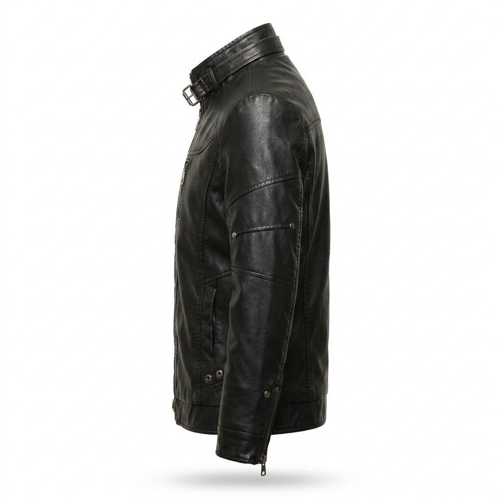 Lederjacken Outlet24 - Debus | Gefütterte Taillierte Lederjacke Herren
