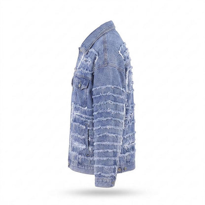 Lederjacken Outlet24 - Elron | Fransige Verwaschene Jacke Unisex