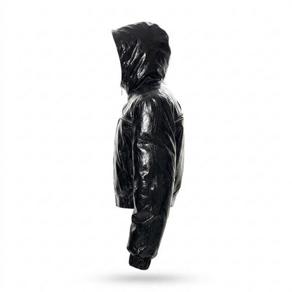 Lederjacken Outlet24 - Nagir | Glänzend Gefüttert Lederjacke Unisex