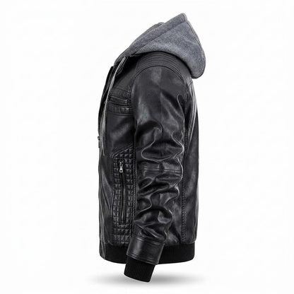Lederjacken Outlet24 - Revan | Gefüttert Gesteppt Lederjacke Herren