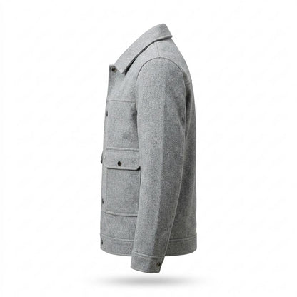 Lederjacken Outlet24 - Mamit | Meliert Geknöpft Jacke Herren